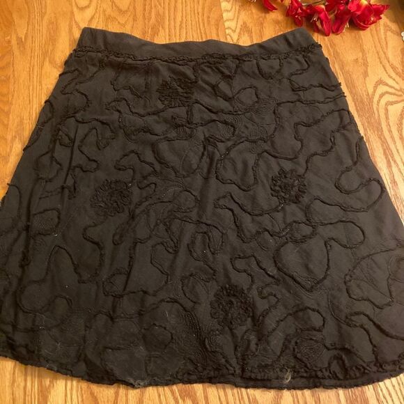 Max Studio Embroidered Black Skirt - Picture 5 of 8